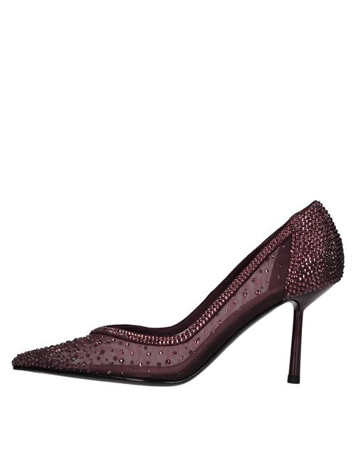 Décolleté Nicole in pelle rete e strass LE SILLA | 4191E080BXPPKAB160CILIEGIA